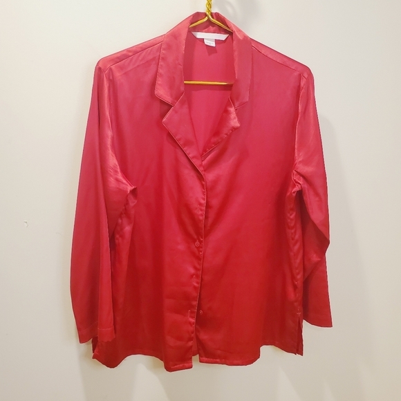 Victoria's Secret red bottom down pijama Top size S - Picture 4 of 7